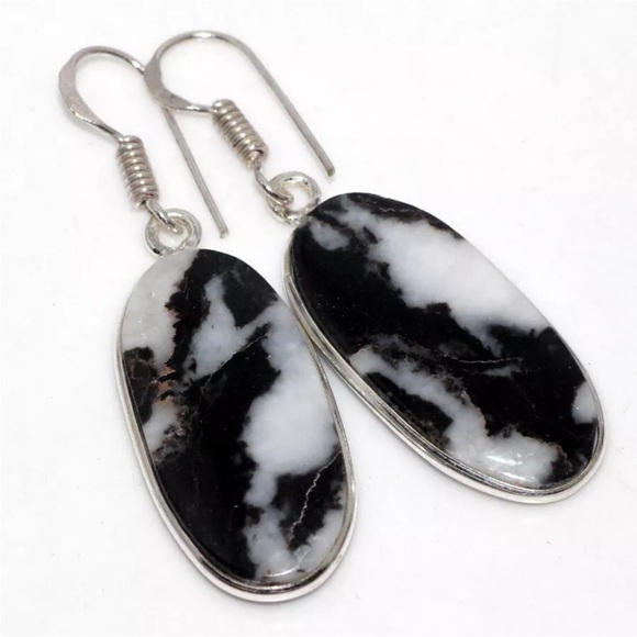 Genuine white buffalo turquoise earring - Picture 1 of 2